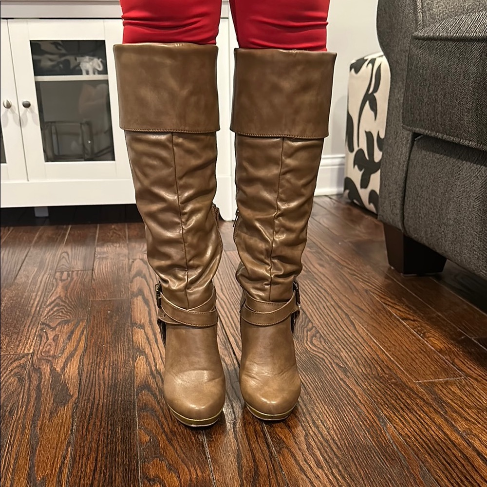 Page Women's Brown Knee-High Boots